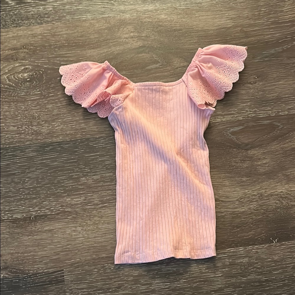 Jessica Simpson Pink Ruffled Blouse